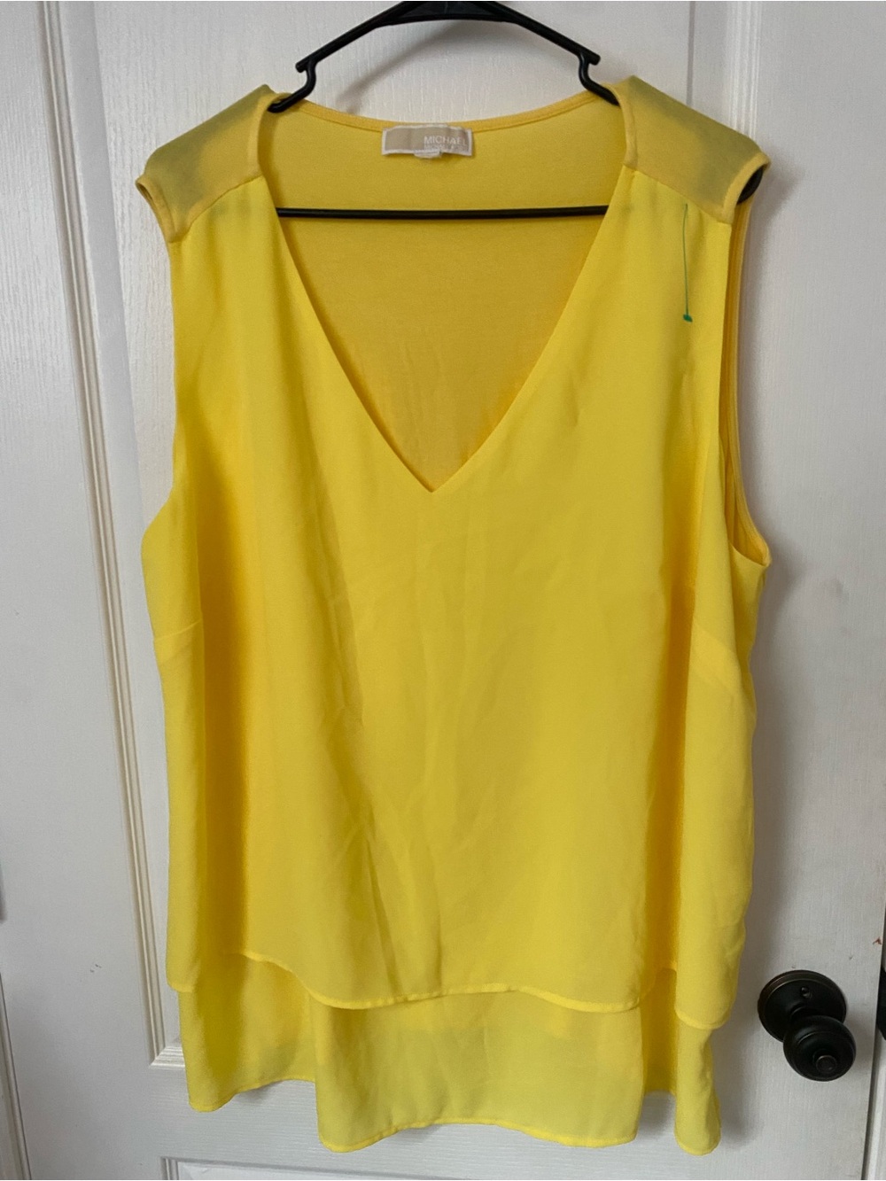 Michael Kors Bright Yellow V-Neck Sleeveless Camisole